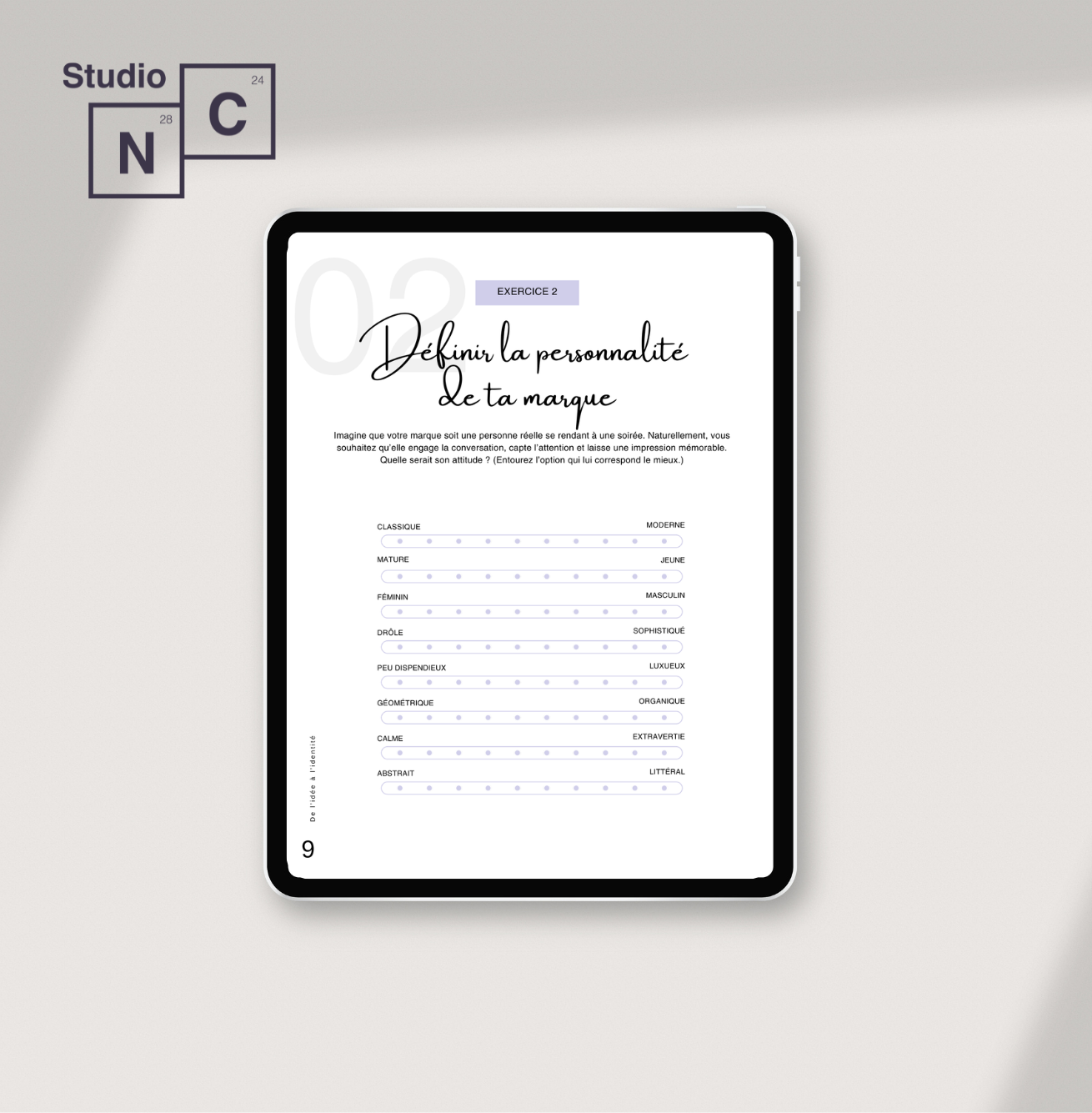 Kit de démarrage  pour la création  d’une image de marque