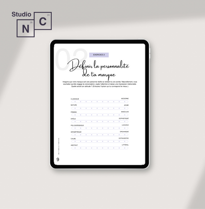 Kit de démarrage  pour la création  d’une image de marque